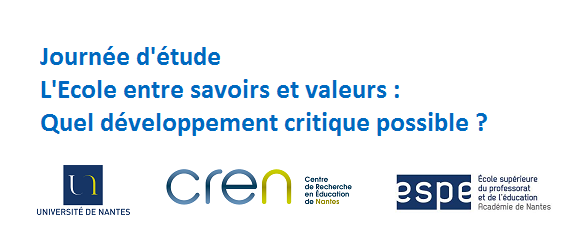 Bandeau Journée d'étude – L’école entre savoirs et valeurs